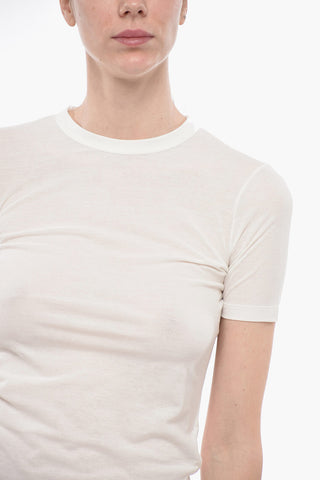 Crew Neck Cotto Crepe T-Shirt