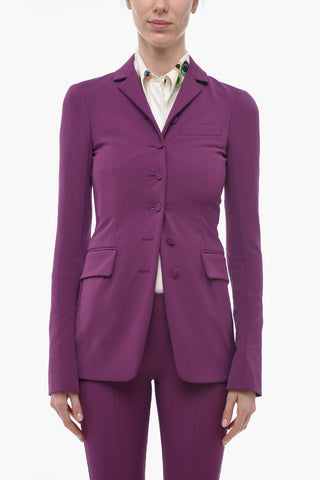 Blazer SPEZIE in Tessuto Stretch con Micro Rever