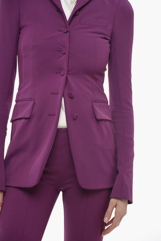 Blazer SPEZIE in Tessuto Stretch con Micro Rever