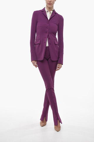 Blazer SPEZIE in Tessuto Stretch con Micro Rever
