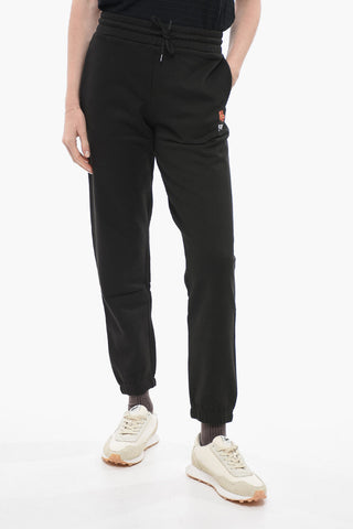 Joggers in Cotone Garzato CREST LOGO con Polsini