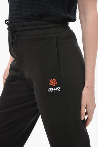 Joggers in Cotone Garzato CREST LOGO con Polsini