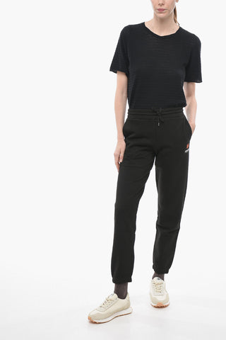 Joggers in Cotone Garzato CREST LOGO con Polsini