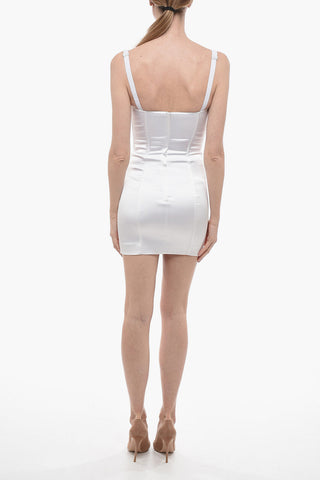 1991-92 Satin Sheath Dress with Sweetheart Neckline
