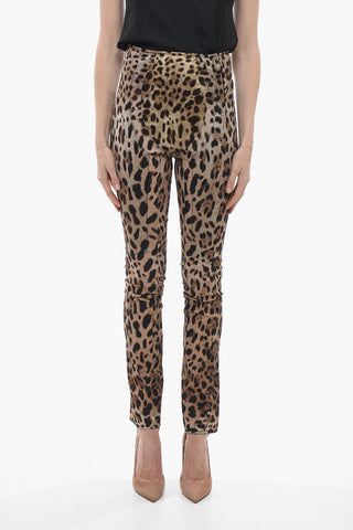 Animal Patterned Skinny Fit Pants