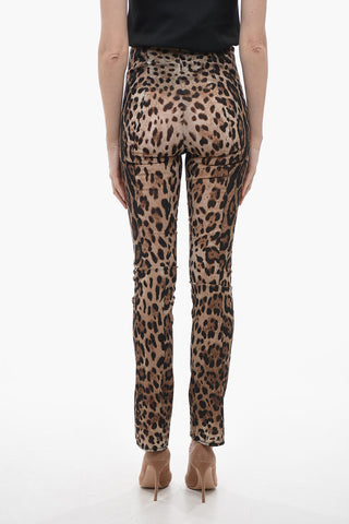 Animal Patterned Skinny Fit Pants