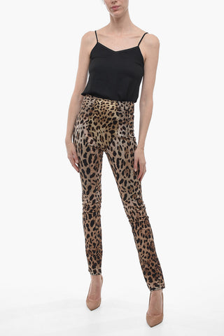 Animal Patterned Skinny Fit Pants