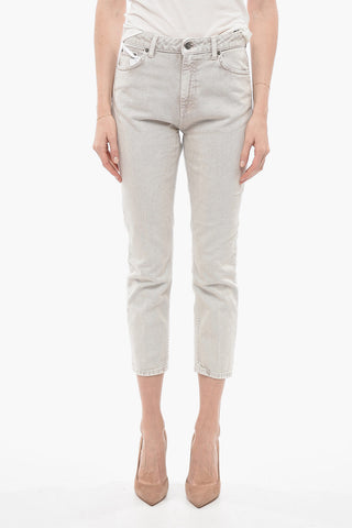 Straight-Leg Jeans CINDY with Logo Button 16cm