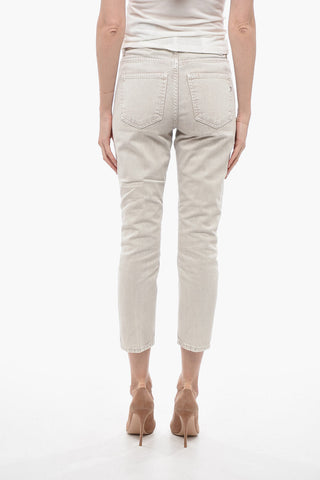 Straight-Leg Jeans CINDY with Logo Button 16cm