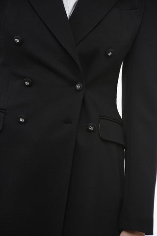 Blazer Doppiopetto Semifoderato con Rever a Lancia