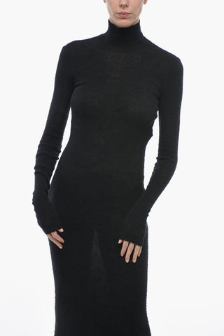 Cotton Blend Maxi Dress with Flared Bottom