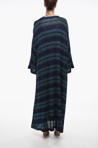 Maxidress in Lurex con Motivo Iconic