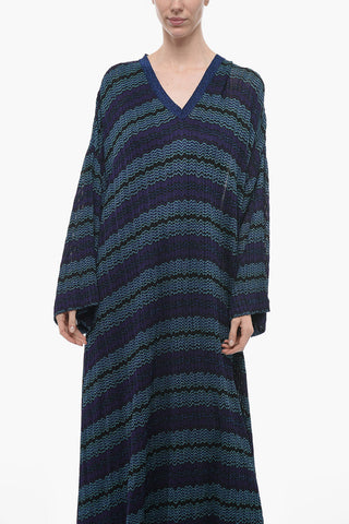 Maxidress in Lurex con Motivo Iconic