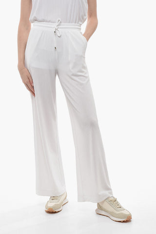 LEISURE Chiffon VINCITA Palazzo Pants with Elastic Waistband