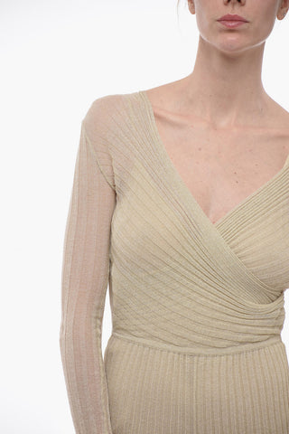 Lurex Wrap Jumpsuit with Silk Petticoat