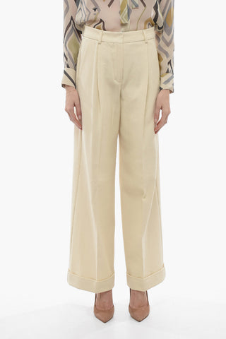 Single Pleated ZEFIR Cotton Palazzo Pants