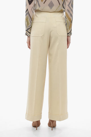Single Pleated ZEFIR Cotton Palazzo Pants