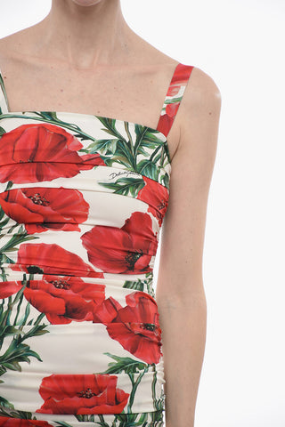 Floral Patterned GARDEN Draped Sheath Dress