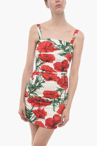 Floral Patterned GARDEN Draped Sheath Dress