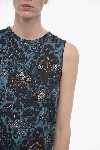 S Floral Patterned DONO Silk Tank Top
