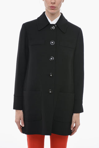 Cappotto in Misto Lana con Bottoni Logati