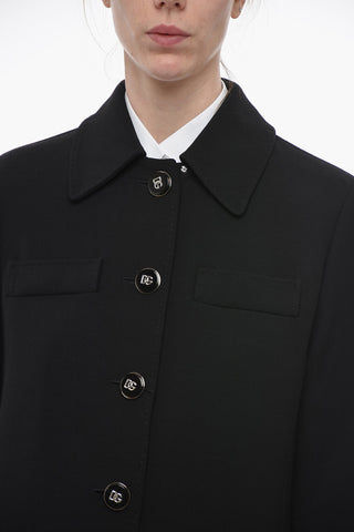 Cappotto in Misto Lana con Bottoni Logati