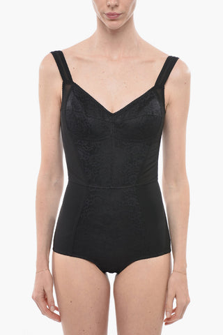 Body See Through in Pizzo con Scollo a Cuore