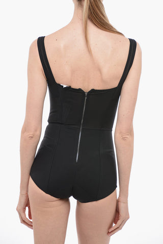 Body See Through in Pizzo con Scollo a Cuore