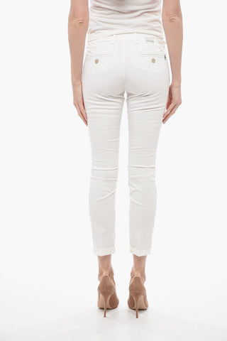 URBAN FOREST Pantaloni Chino MALLARD in Cotone Stretch ad Orlo con Risvolto