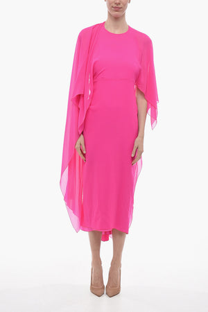 Maxidress in Seta COSIMA con Maniche a Pipistrello