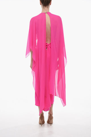 Silk Maxidress COSIMA with Batwing Sleeves