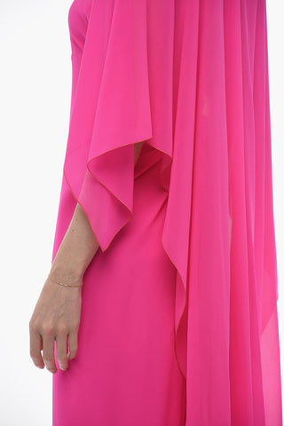 Silk Maxidress COSIMA with Batwing Sleeves