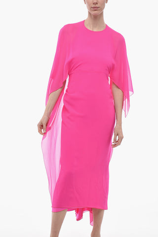 Silk Maxidress COSIMA with Batwing Sleeves