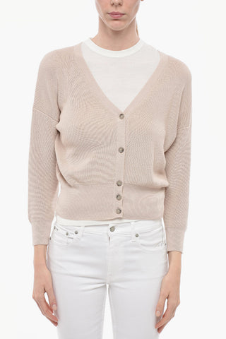 V-neck Cropped Cardigan