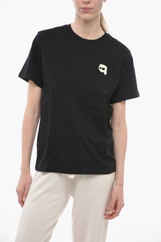 Solid Color IKONIK 2.0 Crew-neck T-Shirt with Embossed Logo