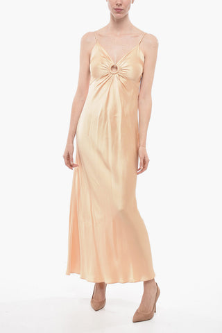 Cut-out Detail Satin Slip Dress