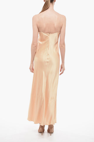 Cut-out Detail Satin Slip Dress
