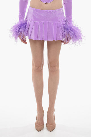 Mini Gonna In Ciniglia A Pieghe 