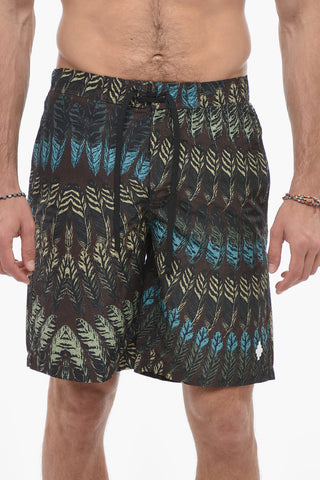 Printed FEATHERS Swimshorts with Drawstring