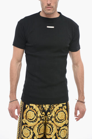 MM1 Ribbed Cotton T-shirt with Application