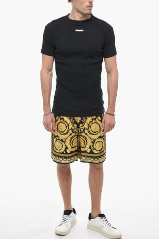 MM1 Ribbed Cotton T-shirt with Application