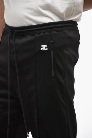 Solid Color Joggers with Contrasting Logo