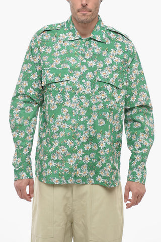 Long-Sleeve Shirt with Floral Print