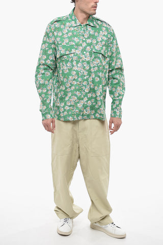 Long-Sleeve Shirt with Floral Print