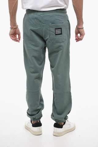 Cotton Joggers with Embossed Logo