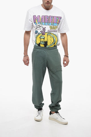 Cotton Joggers with Embossed Logo