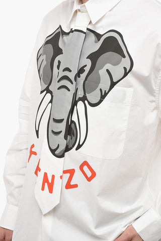 Camicia Con Stampa ELEPHANT Con Detaglio Cravatta