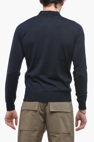 Maglia in Lana Vergine con Collo a Polo