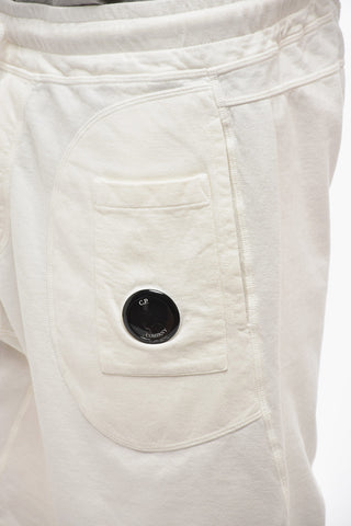 Fleece Cotton Shorts with Logo Patch