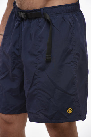 SMILEY Industrial Belt Nylon Swim Shorts